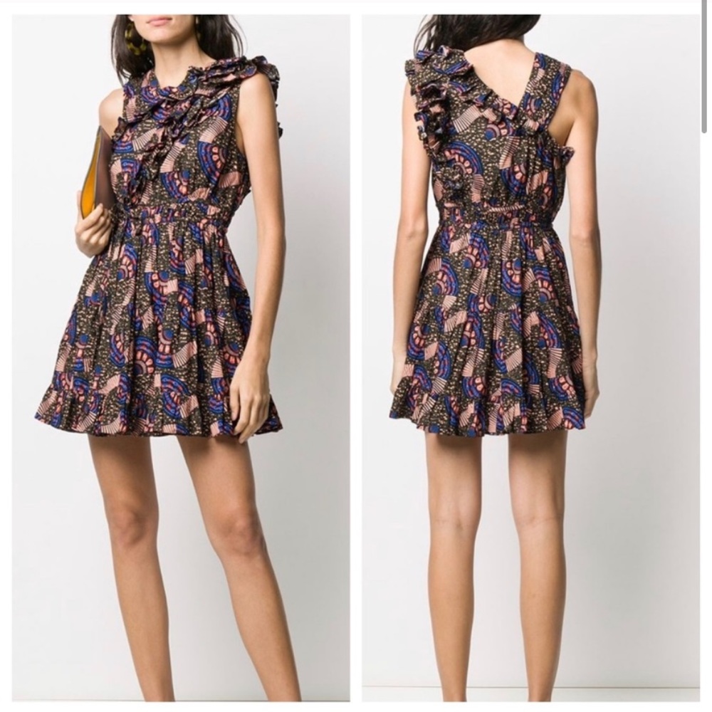 NWT Ulla Johnson Iliana Poplin Ruffle Mini Dress